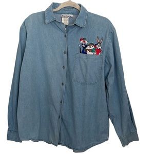 Vintage Jerry Leigh bugs bunny looney tunes cartoon shirt made in US